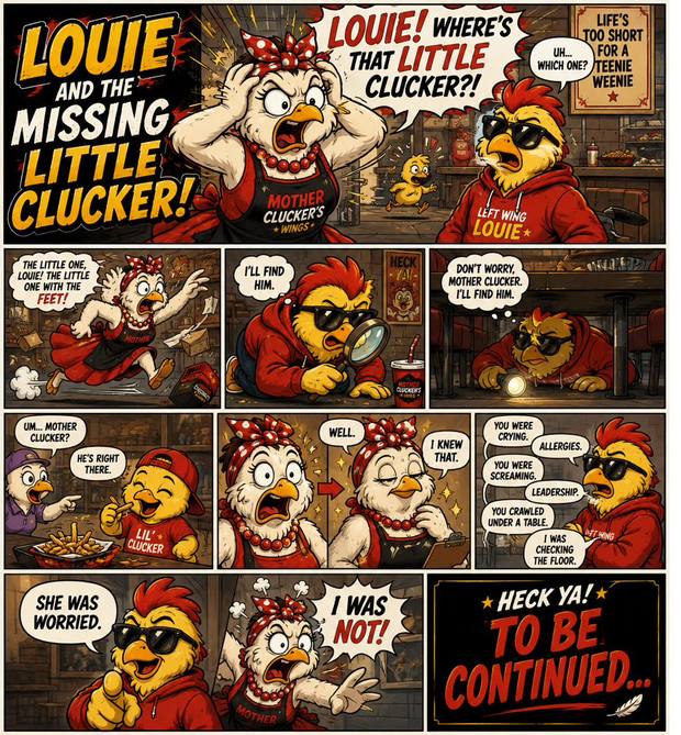 Comic: Louie and the missing Little Clucker